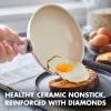 imageGreenPan Rio Healthy Ceramic Nonstick 10quot Frying Pan Skillet PFASFree Dishwasher Safe TurquoisePink