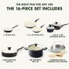 imageGreenPan Rio Healthy Ceramic Nonstick 16 Piece Cookware Pots and Pans Set PFASFree Dishwasher Safe TurquoiseBlack