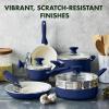 imageGreenPan Rio Healthy Ceramic Nonstick 16 Piece Cookware Pots and Pans Set PFASFree Dishwasher Safe TurquoiseBlue