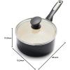 imageGreenPan Rio Healthy Ceramic Nonstick 2QT Saucepan with Lid PFASFree Dishwasher Safe TurquoiseBlack