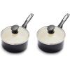 imageGreenPan Rio Healthy Ceramic Nonstick 2QT Saucepan with Lid PFASFree Dishwasher Safe TurquoiseBlack