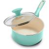 imageGreenPan Rio Healthy Ceramic Nonstick 2QT Saucepan with Lid PFASFree Dishwasher Safe TurquoiseTurquoise