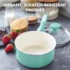 imageGreenPan Rio Healthy Ceramic Nonstick 2QT Saucepan with Lid PFASFree Dishwasher Safe TurquoiseTurquoise