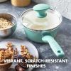 imageGreenPan Rio Healthy Ceramic Nonstick 2QT Saucepan with Lid PFASFree Dishwasher Safe TurquoiseTurquoise