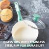 imageGreenPan Rio Healthy Ceramic Nonstick 2QT Saucepan with Lid PFASFree Dishwasher Safe TurquoiseTurquoise