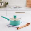imageGreenPan Rio Healthy Ceramic Nonstick 2QT Saucepan with Lid PFASFree Dishwasher Safe TurquoiseTurquoise