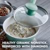imageGreenPan Rio Healthy Ceramic Nonstick 2QT Saucepan with Lid PFASFree Dishwasher Safe TurquoiseTurquoise