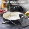 imageGreenPan Rio Healthy Ceramic Nonstick 5QT Saute Pan Jumbo Cooker with Helper Handle and Lid PFASFree Dishwasher Safe TurquoiseBlack