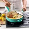 imageGreenPan Rio Healthy Ceramic Nonstick 5QT Saute Pan Jumbo Cooker with Helper Handle and Lid PFASFree Dishwasher Safe TurquoiseTurquoise