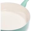 imageGreenPan Rio Healthy Ceramic Nonstick 5QT Saute Pan Jumbo Cooker with Helper Handle and Lid PFASFree Dishwasher Safe TurquoiseTurquoise