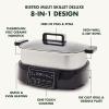 imageGreenPan Stainless Steel 8in1 Skillet Grill ampamp Slow Cooker Presets to Saute Steam StirFry and Cook Rice Healthy Ceramic Nonstick and Dishwasher Safe Parts Easytouse LED DisplayStainless Steel
