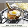 imageGreenPan Stainless Steel TriPly Reserve 10 and 12 Frying Pan Skillet Set Multiclad Cookware PFASFree Induction Oven ampamp Broiler Safe to 600F Heat Responsive Core Dishwasher Safe Gold HandlesStainless Steel