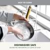 imageGreenPan Stainless Steel TriPly Reserve 10 and 12 Frying Pan Skillet Set Multiclad Cookware PFASFree Induction Oven ampamp Broiler Safe to 600F Heat Responsive Core Dishwasher Safe Gold HandlesStainless Steel