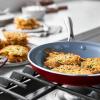 imageGreenPan Swift 10quot Ceramic Nonstick Frying Pan Skillet PFAS ampamp PFOAFree Healthy Cooking Gold Stainless Steel Handle Versatile Cooking Essentials Dishwasher ampamp Oven Safe CreamRed