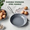 imageGreenPan Swift 10quot Ceramic Nonstick Frying Pan Skillet PFAS ampamp PFOAFree Healthy Cooking Gold Stainless Steel Handle Versatile Cooking Essentials Dishwasher ampamp Oven Safe CreamBlack