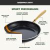 imageGreenPan Swift 10quot Ceramic Nonstick Frying Pan Skillet PFAS ampamp PFOAFree Healthy Cooking Gold Stainless Steel Handle Versatile Cooking Essentials Dishwasher ampamp Oven Safe CreamBlack