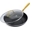 imageGreenPan Swift 10quot Ceramic Nonstick Frying Pan Skillet PFAS ampamp PFOAFree Healthy Cooking Gold Stainless Steel Handle Versatile Cooking Essentials Dishwasher ampamp Oven Safe CreamBlack
