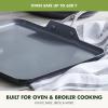 imageGreenPan Valencia Pro 18quot x 11quot Double Burner Griddle Pan Induction Suitable Ceramic Nonstick PFASFree Rectangular Stovetop Cookware Stainless Steel Handles Dishwasher Oven ampamp Broiler Safe GrayGray