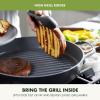 imageGreenPan Valencia Pro 18quot x 11quot Double Burner Griddle Pan Induction Suitable Ceramic Nonstick PFASFree Rectangular Stovetop Cookware Stainless Steel Handles Dishwasher Oven ampamp Broiler Safe GrayGray
