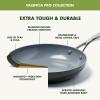 imageGreenPan Valencia Pro 18quot x 11quot Double Burner Griddle Pan Induction Suitable Ceramic Nonstick PFASFree Rectangular Stovetop Cookware Stainless Steel Handles Dishwasher Oven ampamp Broiler Safe GrayGray
