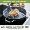 imageGreenPan Valencia Pro 18quot x 11quot Double Burner Griddle Pan Induction Suitable Ceramic Nonstick PFASFree Rectangular Stovetop Cookware Stainless Steel Handles Dishwasher Oven ampamp Broiler Safe GrayGray