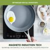 imageGreenPan Valencia Pro Hard Anodized Healthy Ceramic Nonstick 10quot Frying Pan Skillet with Lid PFOA and PFASFree Cookware Stainless Steel Handle Induction Suitable Dishwasher Safe Oven Safe GrayGray