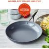 imageGreenPan Valencia Pro Hard Anodized Healthy Ceramic Nonstick 10quot Frying Pan Skillet with Lid PFOA and PFASFree Cookware Stainless Steel Handle Induction Suitable Dishwasher Safe Oven Safe GrayGray