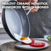 imageGreenPan Valencia Pro Hard Anodized Healthy Ceramic Nonstick 10quot Frying Pan Skillet with Lid PFOA and PFASFree Cookware Stainless Steel Handle Induction Suitable Dishwasher Safe Oven Safe GrayGray