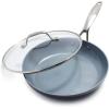 imageGreenPan Valencia Pro Hard Anodized Healthy Ceramic Nonstick 10quot Frying Pan Skillet with Lid PFOA and PFASFree Cookware Stainless Steel Handle Induction Suitable Dishwasher Safe Oven Safe GrayGray