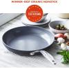 imageGreenPan Valencia Pro Hard Anodized Healthy Ceramic Nonstick 10quot Frying Pan Skillet with Lid PFOA and PFASFree Cookware Stainless Steel Handle Induction Suitable Dishwasher Safe Oven Safe GrayGray