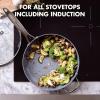 imageGreenPan Valencia Pro Hard Anodized Healthy Ceramic Nonstick 45QT Saute Pan Jumbo Cooker with Lid PFASFree Induction Dishwasher Safe Oven Safe Gray