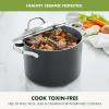 imageGreenPan Valencia Pro Hard Anodized Healthy Ceramic Nonstick 8QT Stock Pot with Lid PFASFree Induction Dishwasher Safe Oven Safe GrayGray
