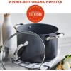 imageGreenPan Valencia Pro Hard Anodized Healthy Ceramic Nonstick 8QT Stock Pot with Lid PFASFree Induction Dishwasher Safe Oven Safe GrayGray