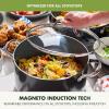 imageGreenPan Valencia Pro Hard Anodized Healthy Ceramic Nonstick 8QT Stock Pot with Lid PFASFree Induction Dishwasher Safe Oven Safe GrayGray
