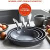 imageGreenPan Valencia Pro Hard Anodized Healthy Ceramic Nonstick 8quot and 10quot Frying Pan Skillet Set PFASFree Induction Dishwasher Safe Oven Safe GrayGray