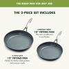 imageGreenPan Valencia Pro Hard Anodized Healthy Ceramic Nonstick 8quot and 10quot Frying Pan Skillet Set PFASFree Induction Dishwasher Safe Oven Safe GrayGray