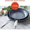 imageGreenPan Valencia Pro Hard Anodized Healthy Ceramic Nonstick 8quot and 10quot Frying Pan Skillet Set PFASFree Induction Dishwasher Safe Oven Safe GrayGray