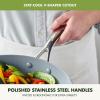 imageGreenPan Valencia Pro TriPly Stainless Steel 12 Wok with Lid Healthy Ceramic Nonstick PFASFree PFOA Free Coating Multi Clad Cookware Induction Dishwasher Safe Oven and Broiler Safe