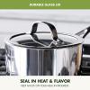imageGreenPan Valencia Pro TriPly Stainless Steel 15QT Saucepan with Lid Healthy Ceramic Nonstick PFASFree PFOAFree Coating Multi Clad Cookware Induction Dishwasher Oven and Broiler SafeStainless Steel