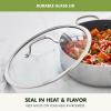 imageGreenPan Valencia Pro TriPly Stainless Steel 15QT Saucepan with Lid Healthy Ceramic Nonstick PFASFree PFOAFree Coating Multi Clad Cookware Induction Dishwasher Oven and Broiler SafeStainless Steel