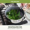 imageGreenPan Valencia Pro TriPly Stainless Steel 15QT Saucepan with Lid Healthy Ceramic Nonstick PFASFree PFOAFree Coating Multi Clad Cookware Induction Dishwasher Oven and Broiler SafeStainless Steel