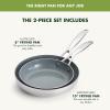 imageGreenPan Valencia Pro TriPly Stainless Steel 8 and 10 Frying Pan Skillet Set Healthy Ceramic Nonstick PFASFree PFOAFree Coating Multi Clad Cookware Induction Dishwasher Oven and Broiler SafeStainless Steel
