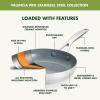 imageGreenPan Valencia Pro TriPly Stainless Steel 8 and 10 Frying Pan Skillet Set Healthy Ceramic Nonstick PFASFree PFOAFree Coating Multi Clad Cookware Induction Dishwasher Oven and Broiler SafeStainless Steel