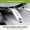 imageGreenPan Valencia Pro TriPly Stainless Steel 8 and 10 Frying Pan Skillet Set Healthy Ceramic Nonstick PFASFree PFOAFree Coating Multi Clad Cookware Induction Dishwasher Oven and Broiler SafeStainless Steel