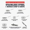 imageGreenPan x Bobby Flay Stainless Steel 12 Piece Cookware Pots ampamp Pans Set Professional Grade TriPly Multiclad PFASFree Ceramic Nonstick Induction Suitable Dishwasher ampamp Oven SafeStay Cool HandlesStainless Steel