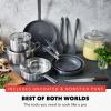 imageGreenPan x Bobby Flay Stainless Steel 12 Piece Cookware Pots ampamp Pans Set Professional Grade TriPly Multiclad PFASFree Ceramic Nonstick Induction Suitable Dishwasher ampamp Oven SafeStay Cool HandlesStainless Steel