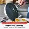 imageGreenPan x Bobby Flay Stainless Steel 375QT Saucepan ampamp Glass Lid Professional Grade TriPly Chefs Pan Multiclad Induction Suitable Dishwasher ampamp Oven Safe Stay Cool Silicone HandleChip Free RimsStainless Steel