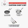 imageGreenPan x Bobby Flay Stainless Steel 375QT Saucepan ampamp Glass Lid Professional Grade TriPly Chefs Pan Multiclad Induction Suitable Dishwasher ampamp Oven Safe Stay Cool Silicone HandleChip Free RimsStainless Steel