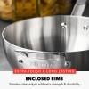 imageGreenPan x Bobby Flay Stainless Steel 375QT Saucepan ampamp Glass Lid Professional Grade TriPly Chefs Pan Multiclad Induction Suitable Dishwasher ampamp Oven Safe Stay Cool Silicone HandleChip Free RimsStainless Steel