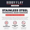 imageGreenPan x Bobby Flay Stainless Steel 8 ampamp 10 Frying Pan Skillet Set Professional Grade TriPly Multiclad PFASFree Ceramic Nonstick Induction Suitable Dishwasher ampamp Oven Safe Stay Cool HandleStainless Steel